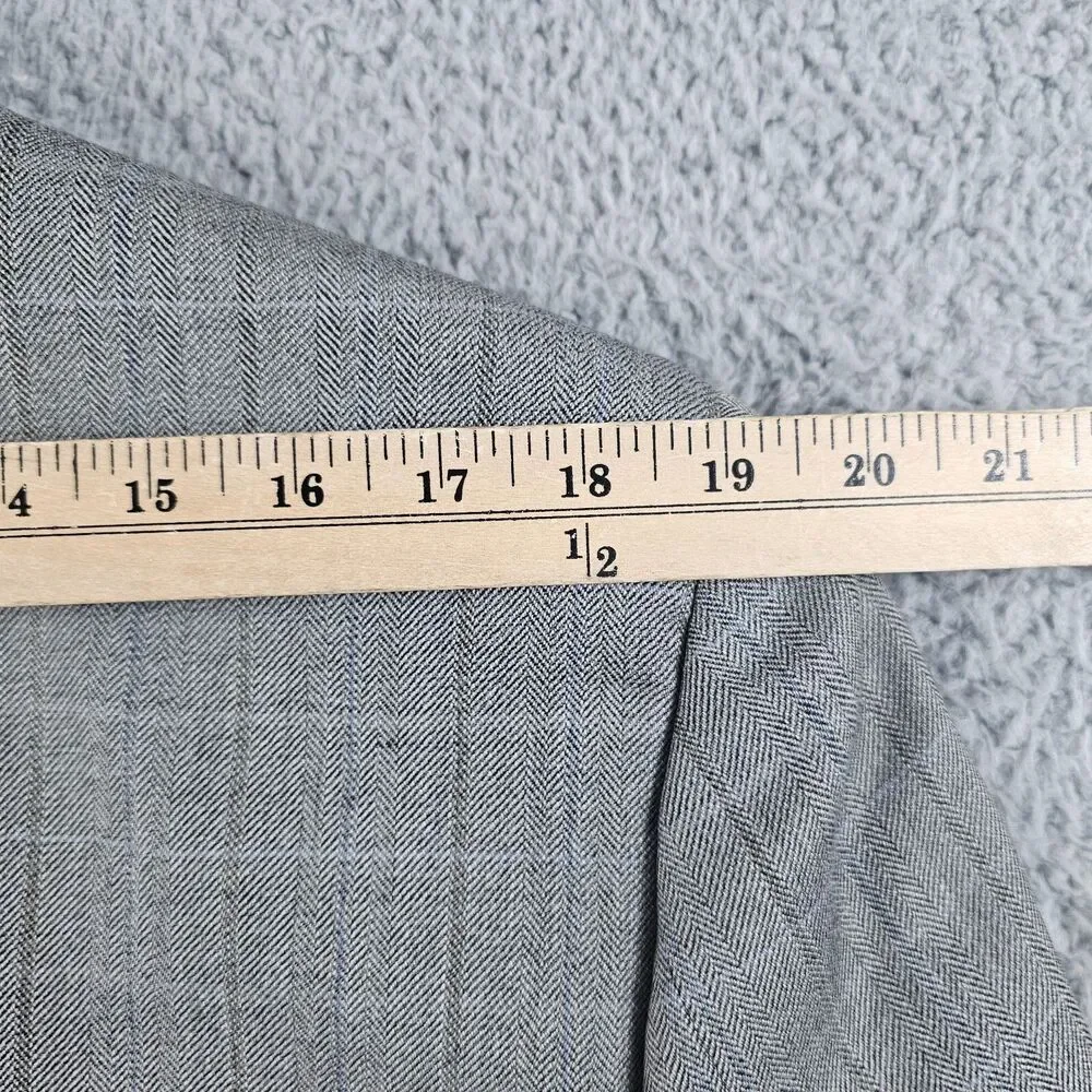 Pendleton Blazer Mens 42L Long Gray Wool Herringbone Sport Coat Jacket 2 Button